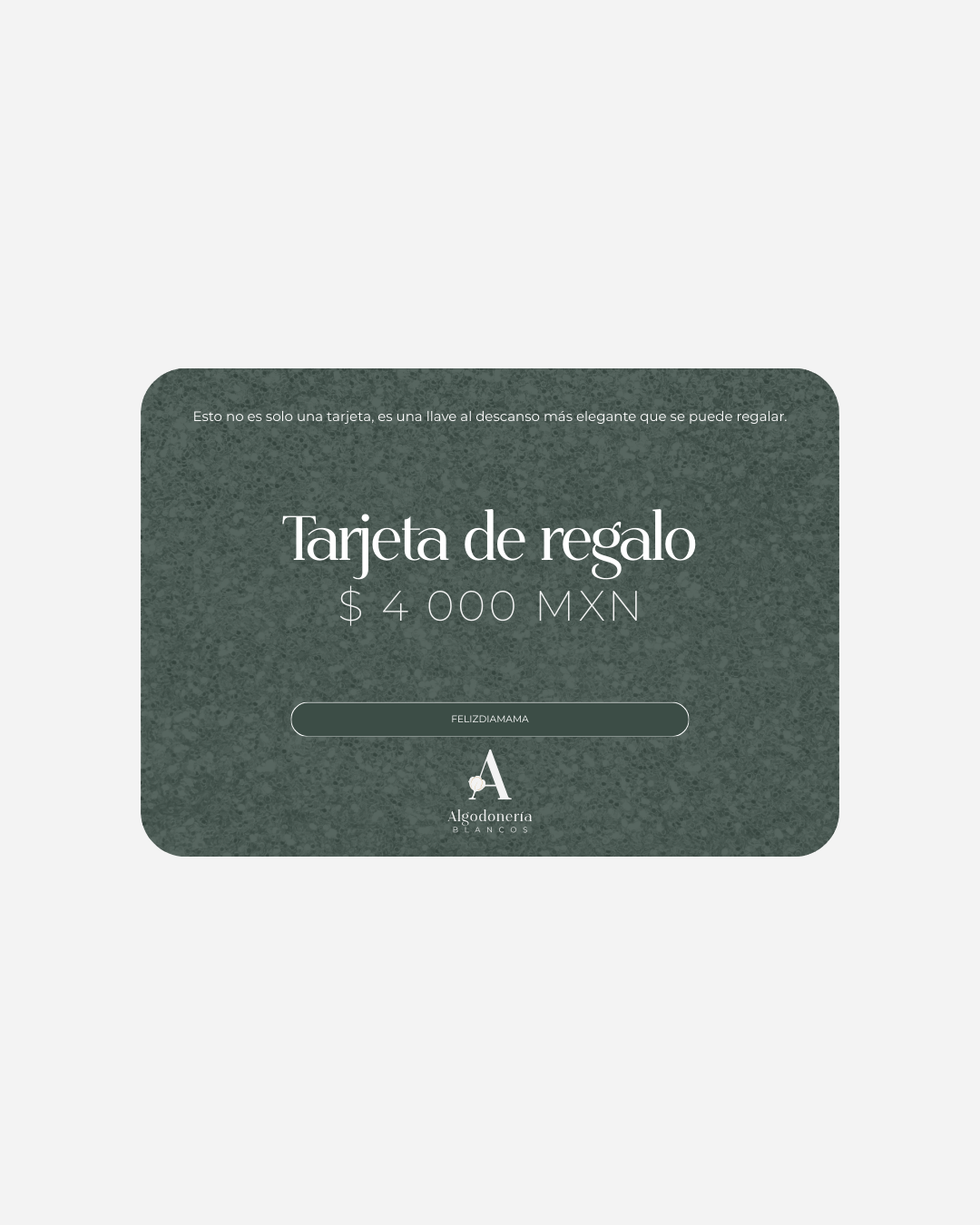 Tarjeta de regalo Algodoneria | $4000 MXN