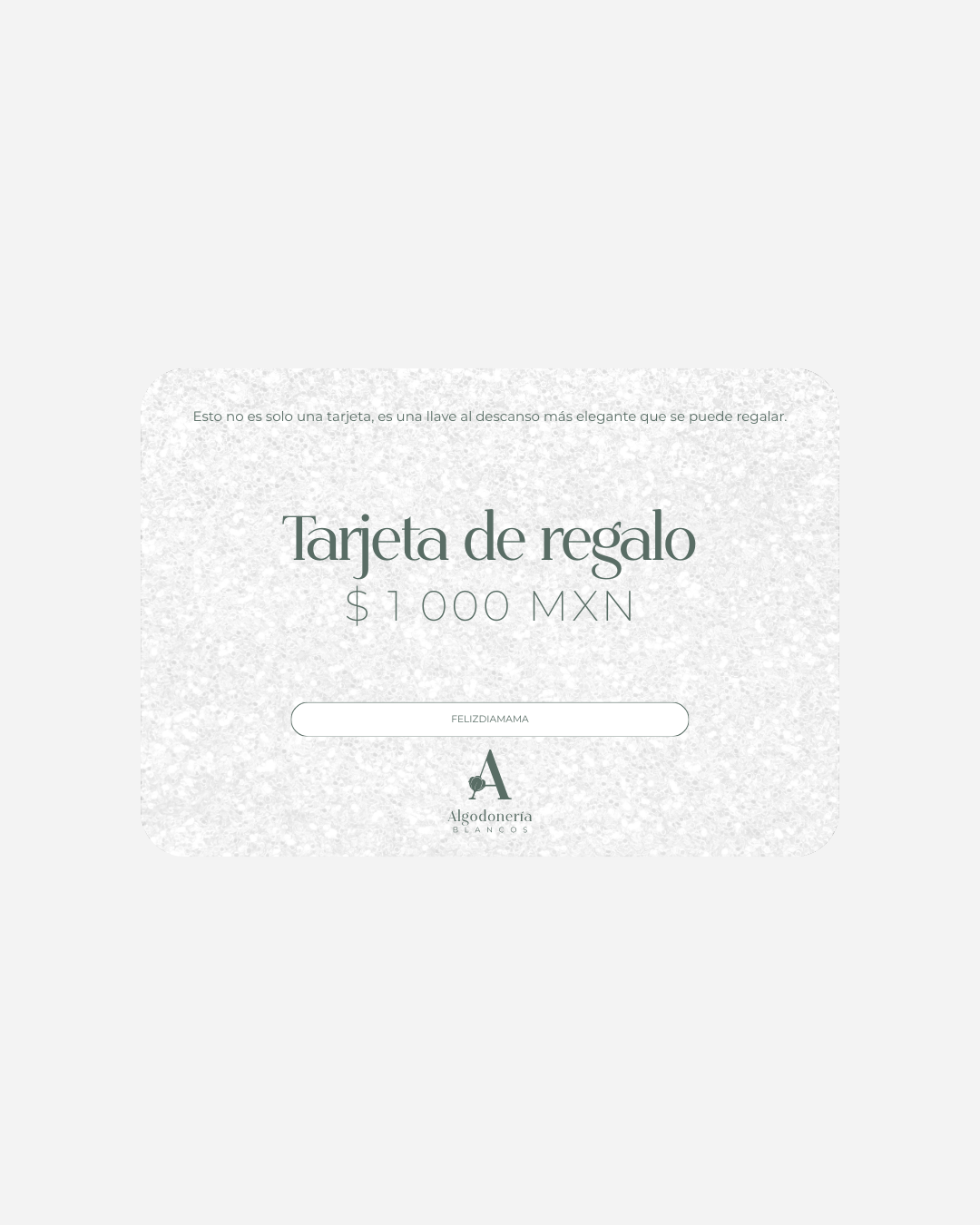 Tarjeta de regalo Algodoneria | $1000 MXN
